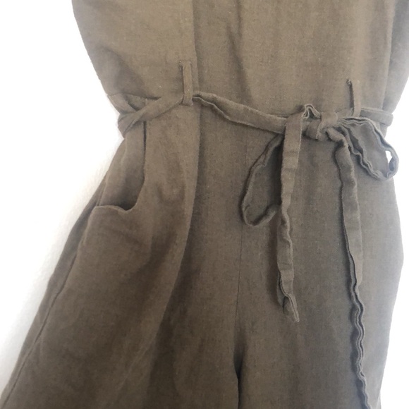 MONTEAU | Linen Cropped Jumpsuit - Picture 5 of 6